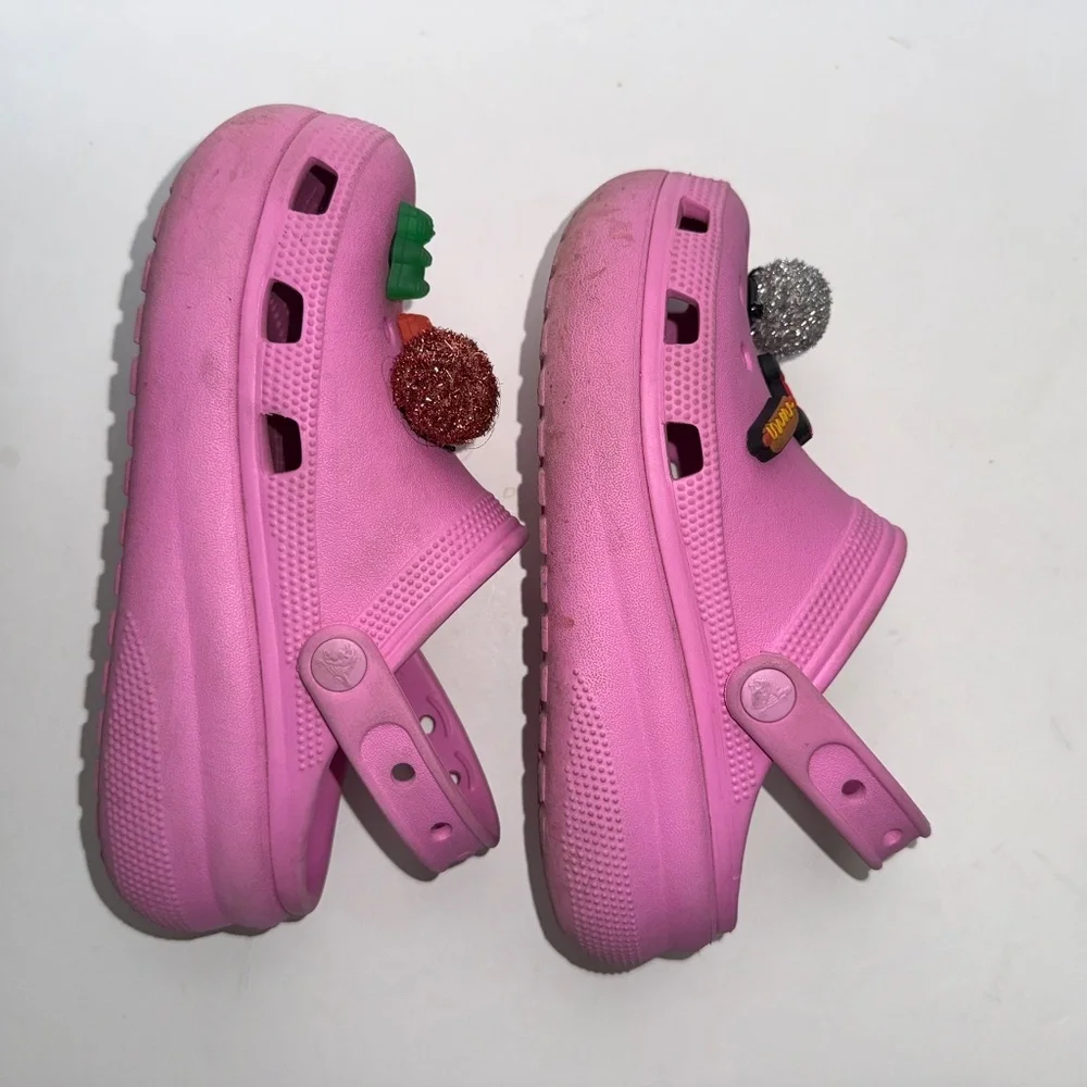 CROCS Youth 3 Platform Waterproof Slip On Clog Shoe Includes 7 Jibbitz Bin 3